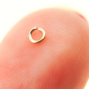 14K Solid Yellow Gold Open Jump Ring Gauge: 24. Size: 3mm